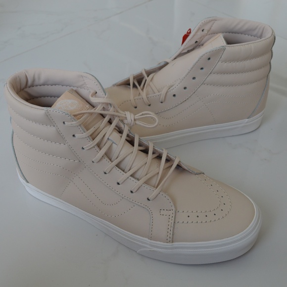 VANS SK8-HI REISSUE DX LEATHER WHISPER PINK SHOES - Picture 2 of 16